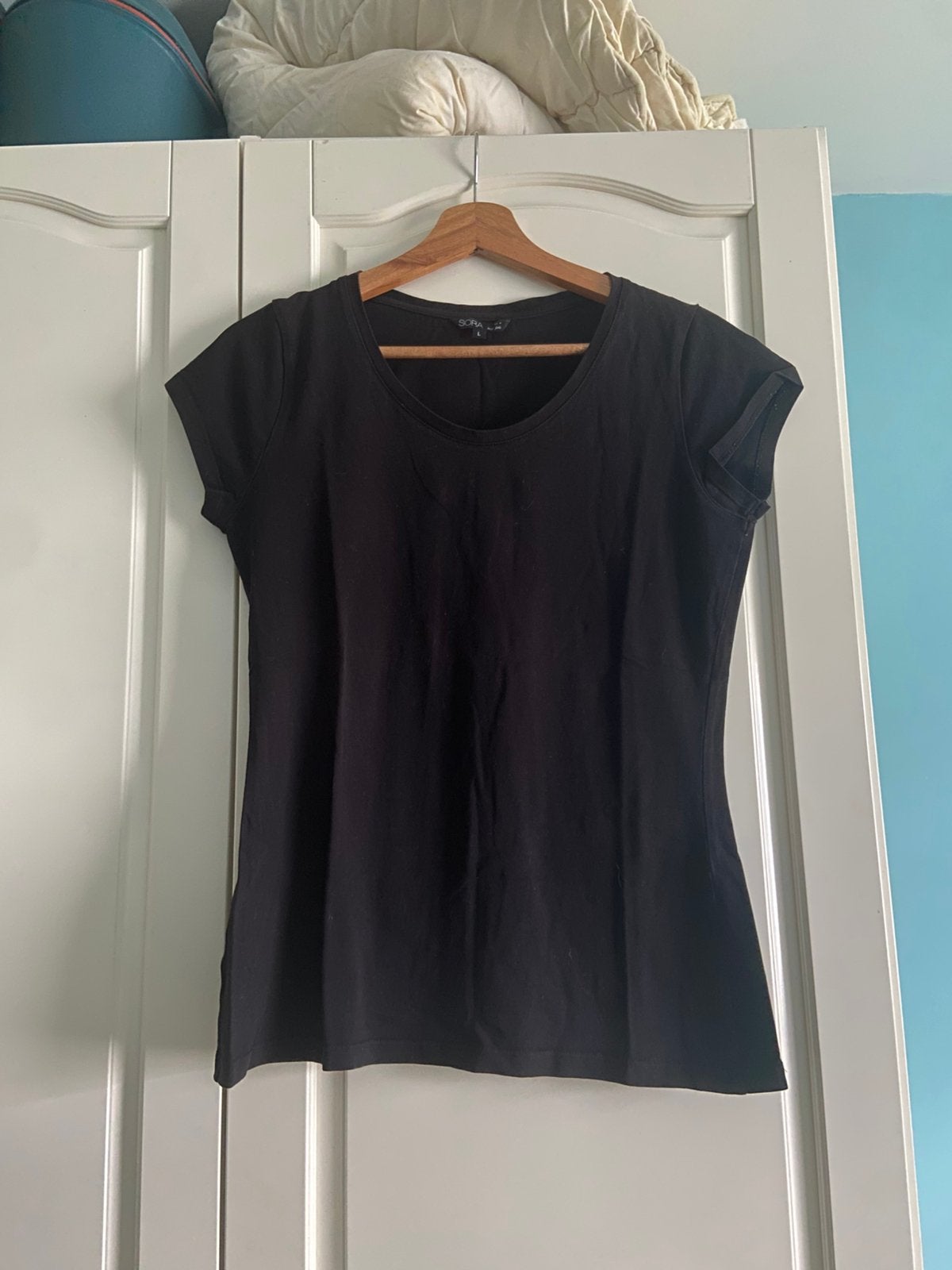 Sora by JBC zwart T-shirt met ronde hals L/40, Kleding | Dames, Maat 38/40 (M), Verzenden, Zwart, Zo goed als nieuw
