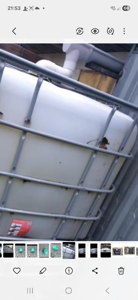 Water vat 1000l, Ophalen