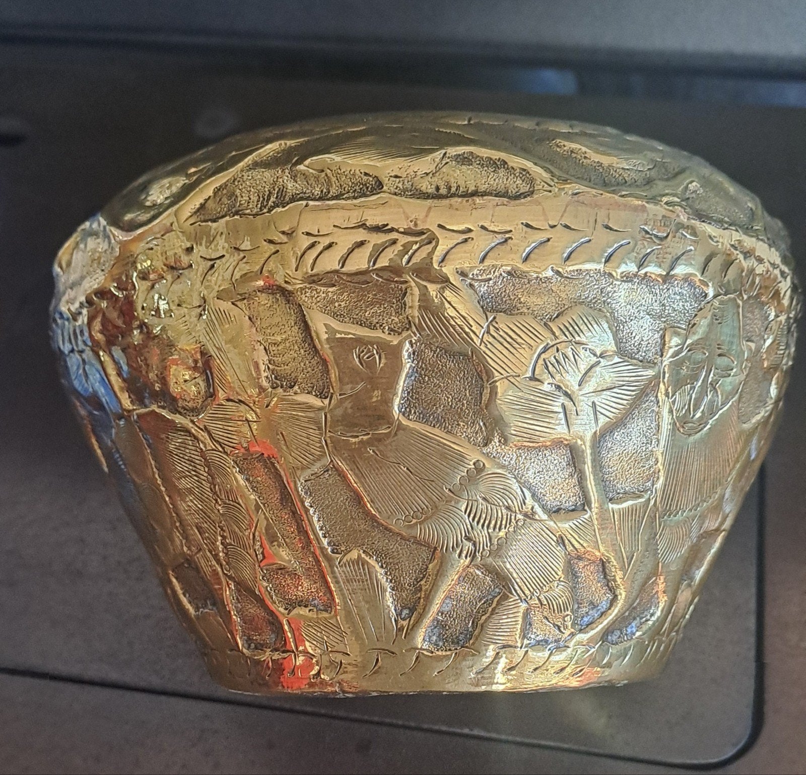 antiek koperen bloempot, Ophalen of Verzenden