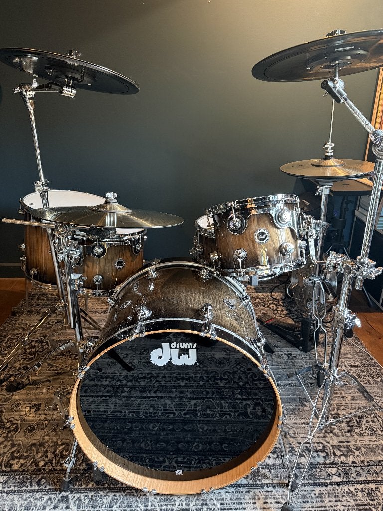 DW DWe hybride drumstel – Curly Maple Burst draadloos, Muziek en Instrumenten, Ophalen, Zo goed als nieuw, Roland, Elektronisch