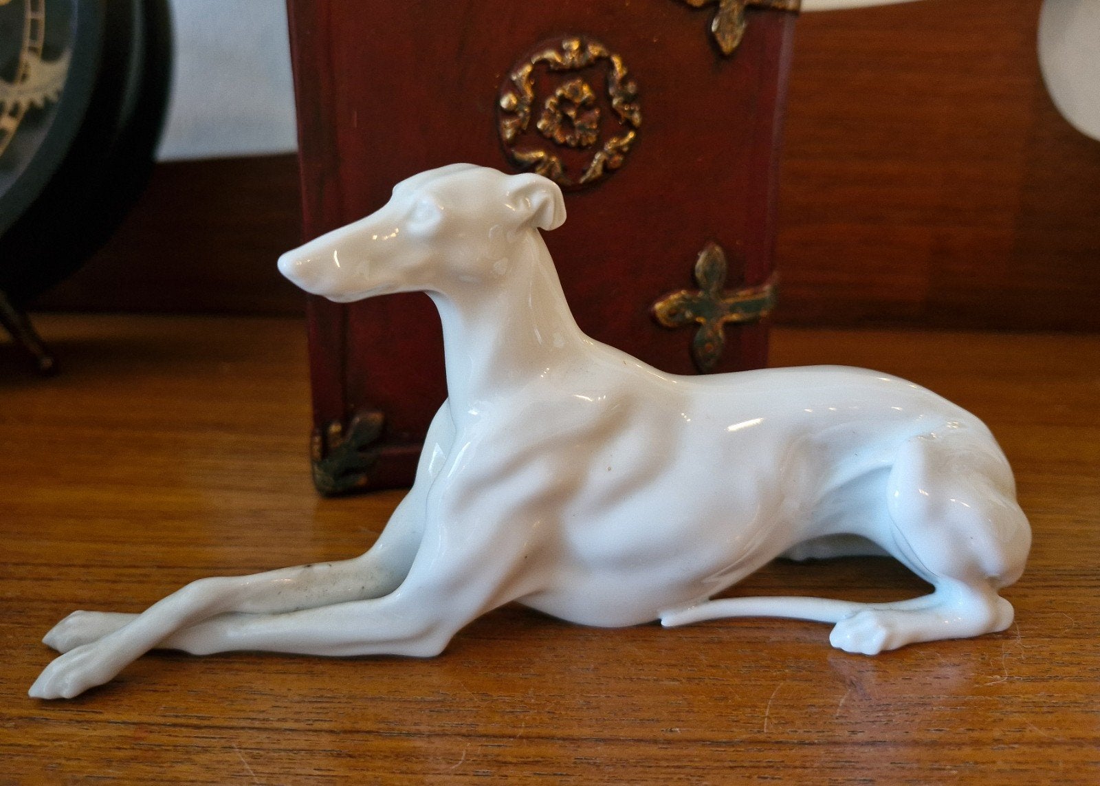 Augarten Wien Porselein windhond beeldje Art Deco Greyhound, Enlèvement ou Envoi