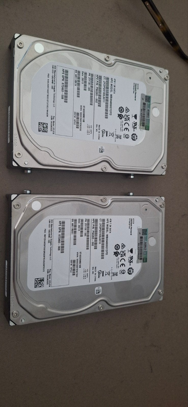 2 x hp sata disk 4TB 7.2k NIEUW, Computers en Software, Harde schijven, Ophalen, SATA