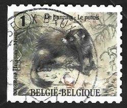 1 Postzegel België 2008 De marterachtigen (II), Frankeerzegel, Ophalen of Verzenden, Gestempeld, Gestempeld
