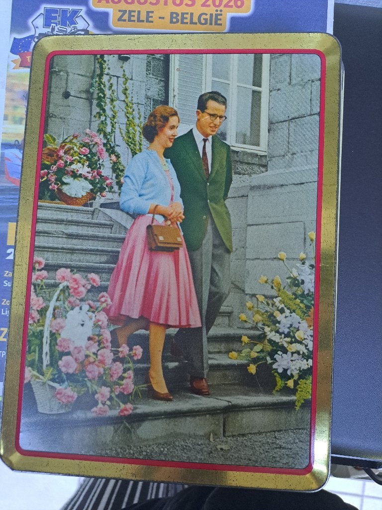 Côte d'Or Blik  1960  koning Boudewijn en koningin Fabiola, Enlèvement, Utilisé, Autres types