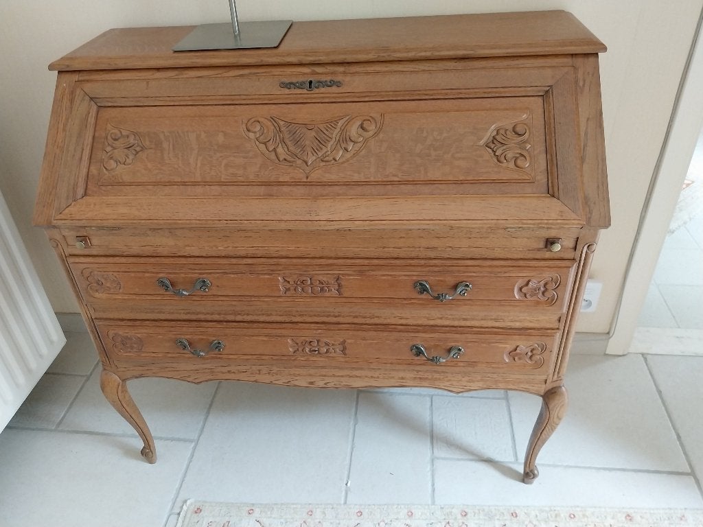 Eiken secretaire / schrijfkast in zeer goede staat, Maison & Meubles, Armoires | Secrétaires, Enlèvement, Comme neuf