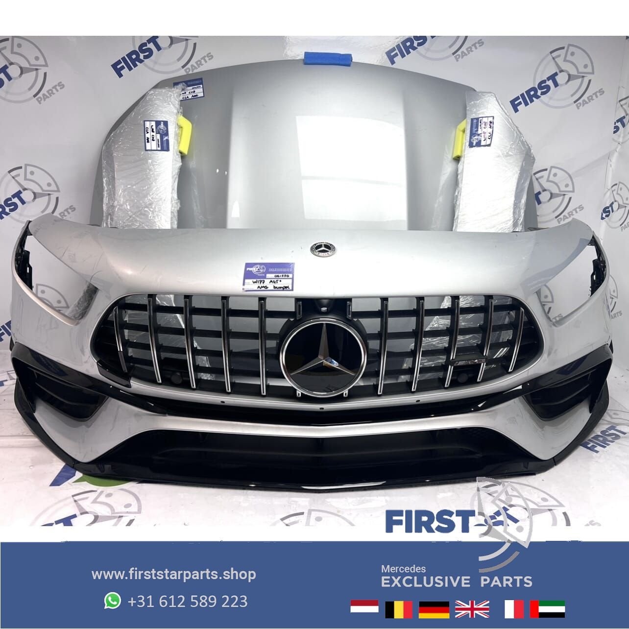 (2024) W177 V177 A45S AMG VOORKOP IRIDIUM ZILVER GRIJS A Kla, Gebruikt, -, Voor, Ophalen of Verzenden