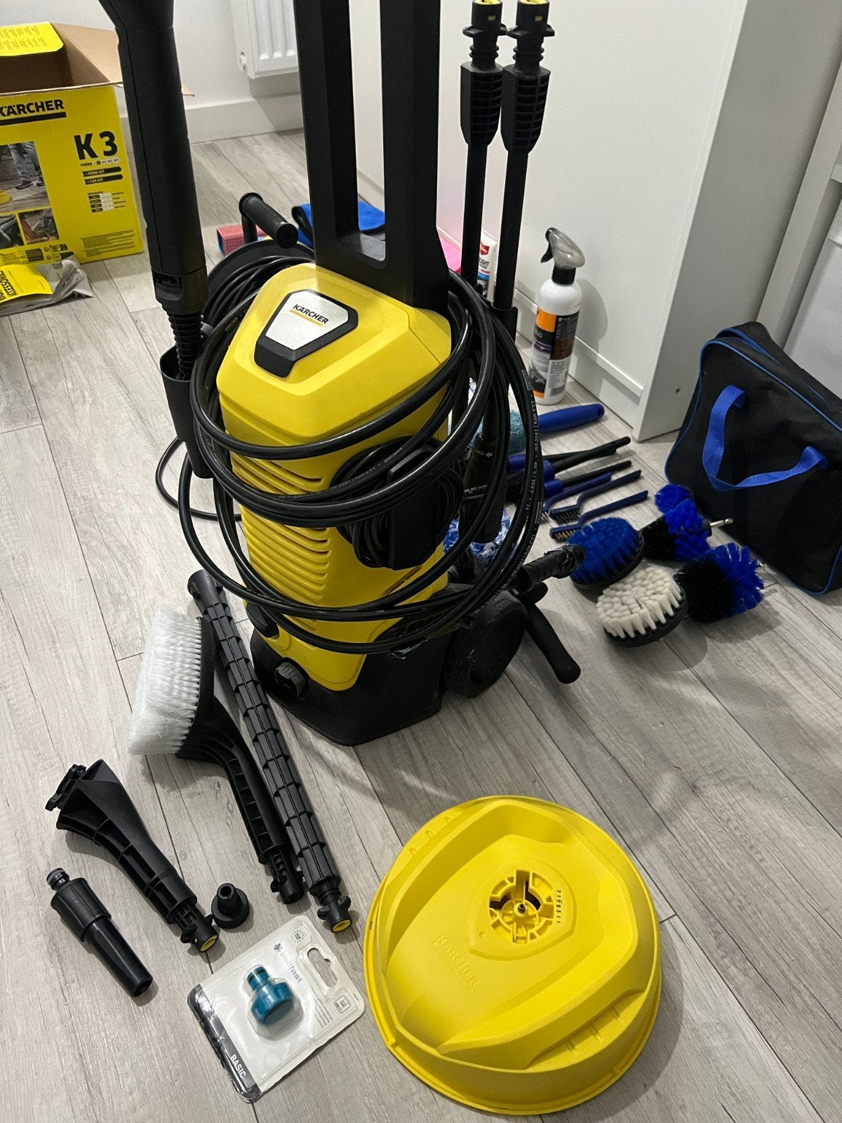 Nettoyeur haute pression Kärcher K3 + accessoires, Jardin & Terrasse, Enlèvement ou Envoi, Comme neuf, Karcher - Kärcher -, Avec pression d'eau réglable