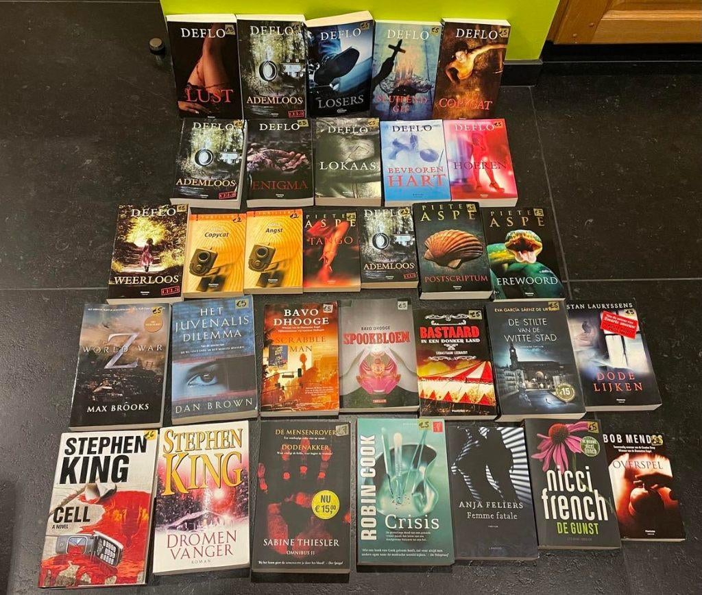 thrillers aspe, filliers, deflo , dhooge ea  € 5 per boek, Boeken, Ophalen of Verzenden, Gelezen