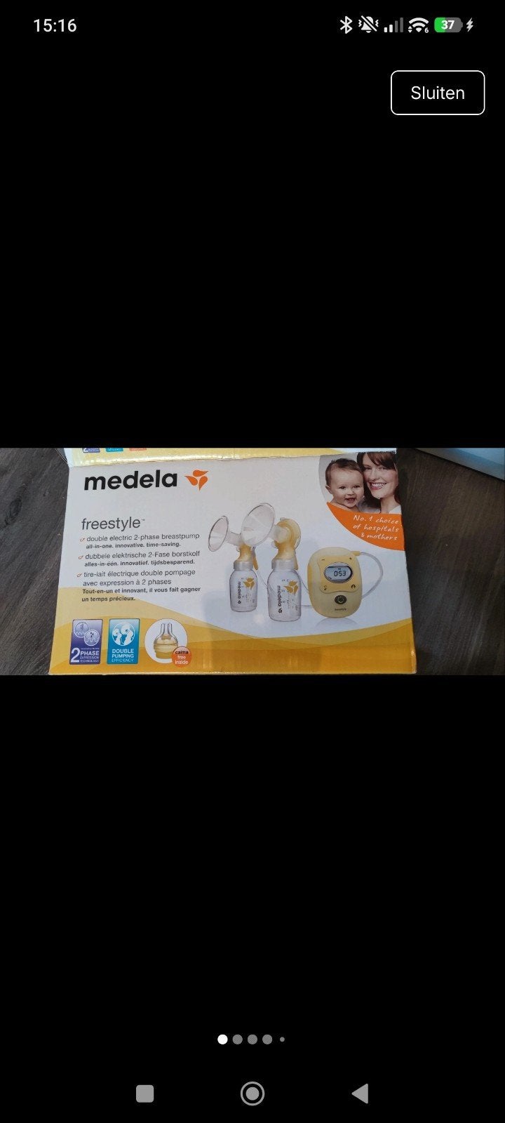 Medela freestyle dubbele elektrische 2-fase borstkolf, Avec biberons, Medela, Enlèvement, Utilisé