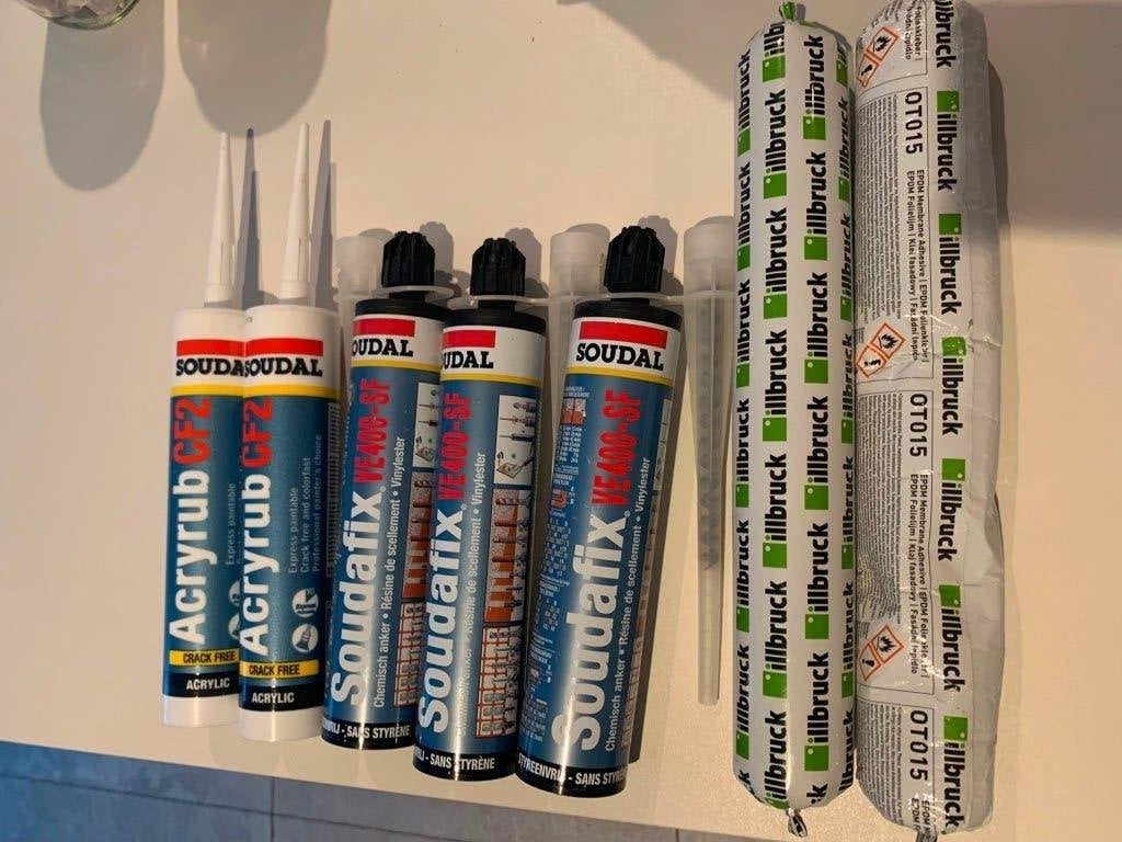 soudafix chemisch anker ; acryrub CF2 en PU Lijm, Ophalen, Nieuw, Overige materialen