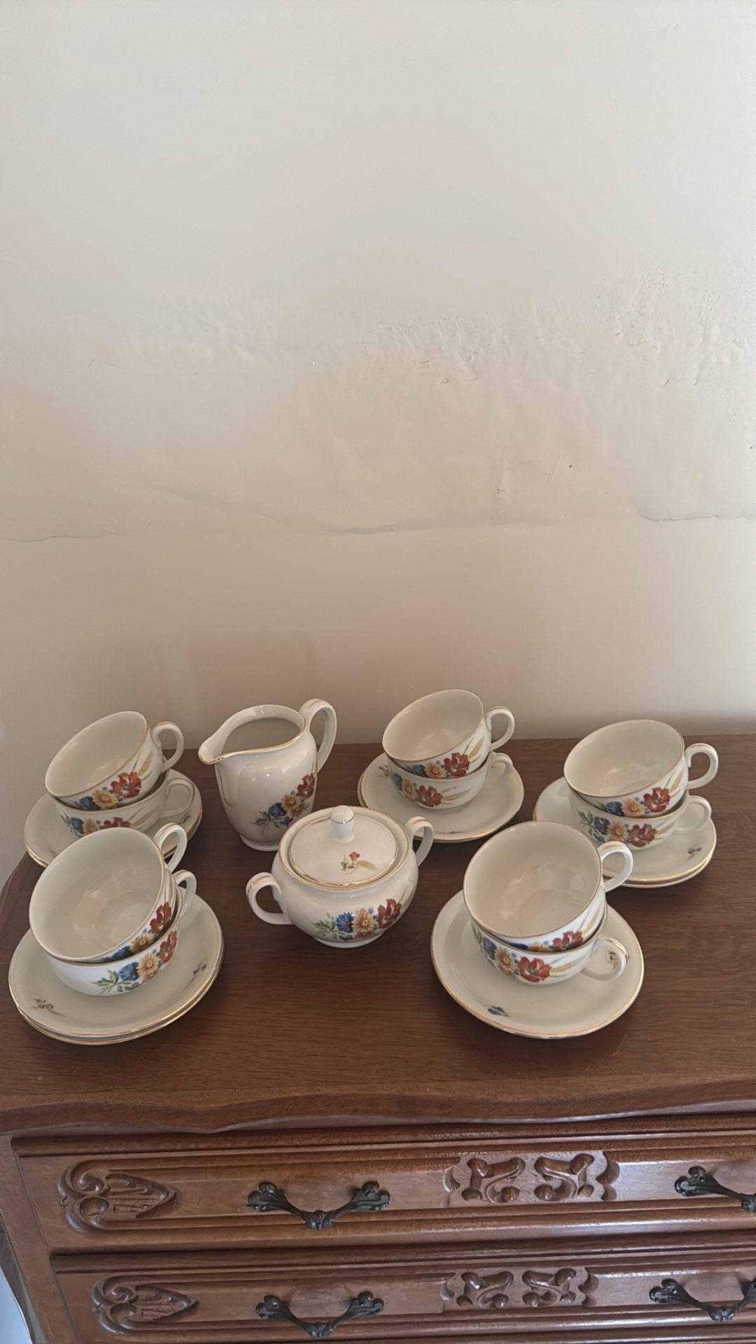 Koffieservies, Ophalen