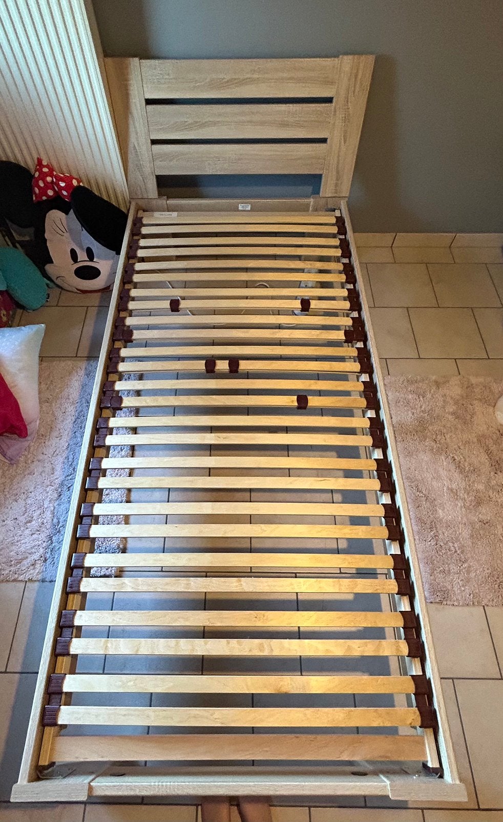 Bed + matras, Huis en Inrichting, Ophalen, 90 cm, Eenpersoons, Zo goed als nieuw