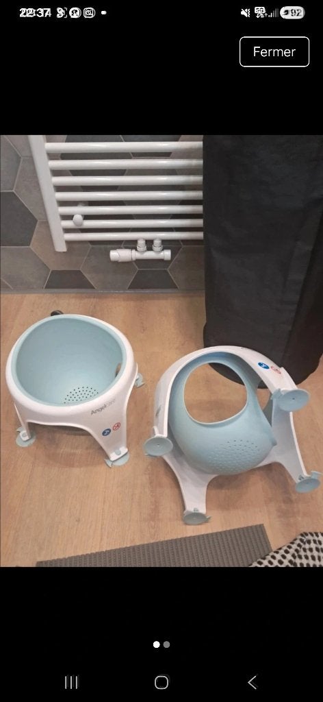 lot de 2 siege de bain bébé, Enlèvement, Comme neuf, Siège de bain ou Anneau de bain, Autres marques