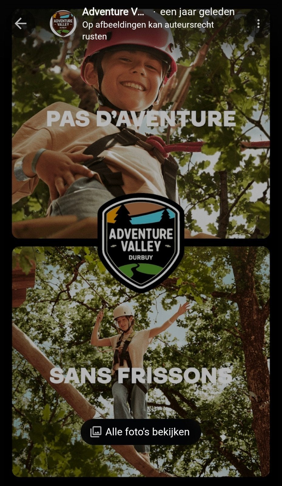 2x kaartjes voor Adventure Valley Durbury, Tickets en Kaartjes, Twee personen, Ticket of Toegangskaart