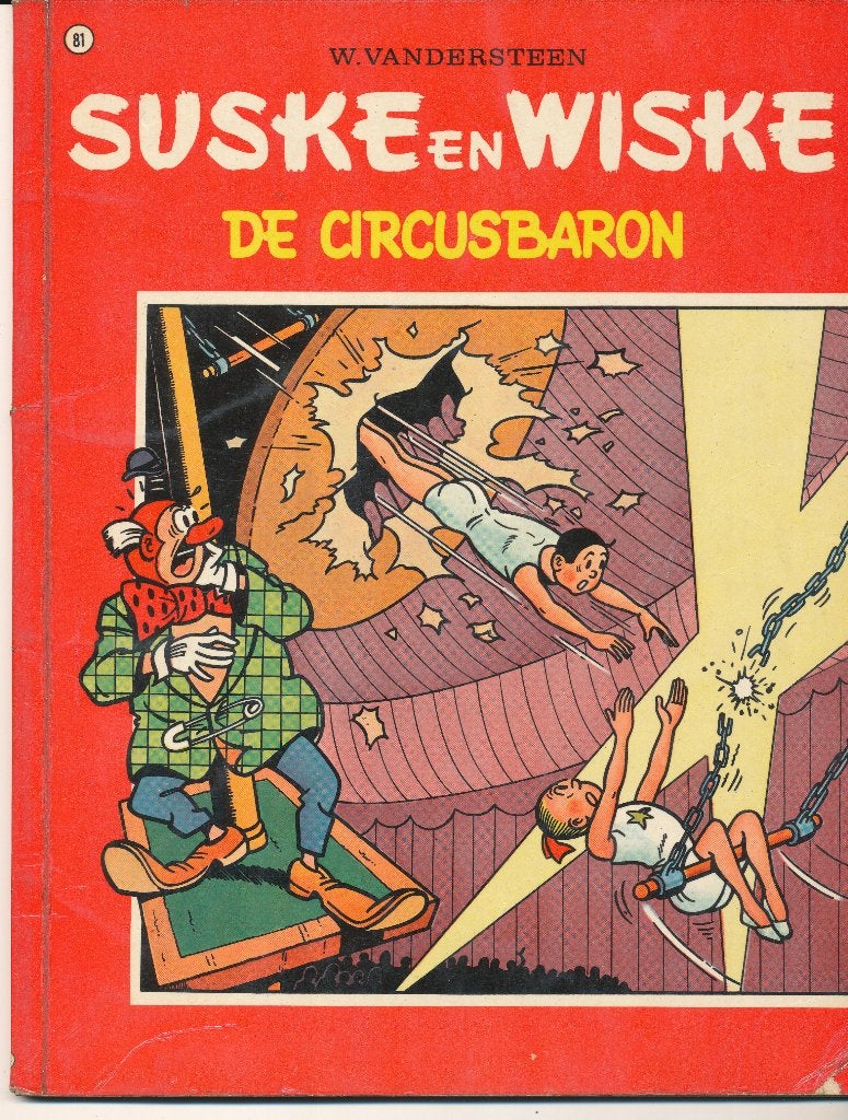 81 Suske en Wiske 1968 - De circusbaron ( 1' druk ), Boeken, Stripverhalen, Gelezen, Willy Vandersteen, Eén stripboek, Ophalen of Verzenden