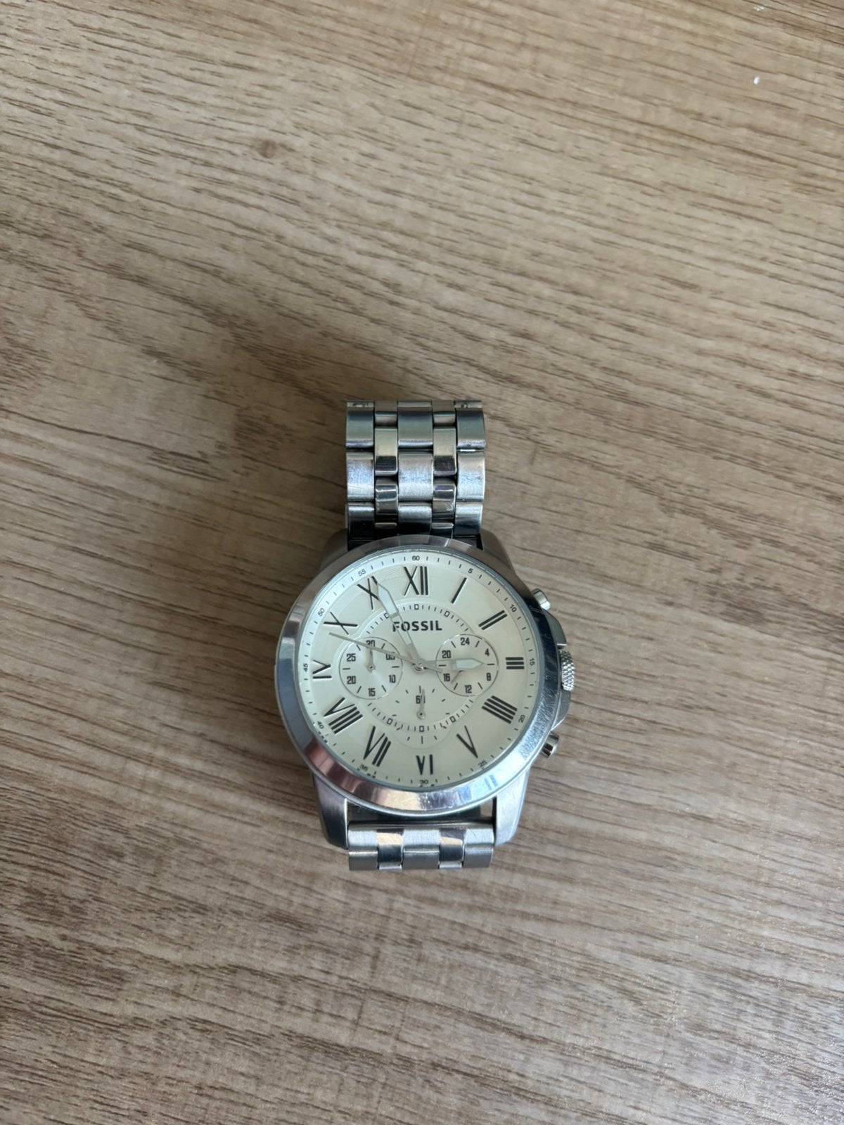 Horloge fossil, Handtassen en Accessoires, Ophalen, Staal, Staal, Fossil