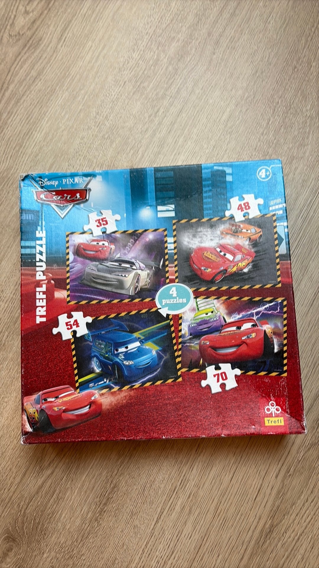 Puzzel cars (4stuks), Ophalen of Verzenden, 10 tot 50 stukjes, Gebruikt, 4 tot 6 jaar