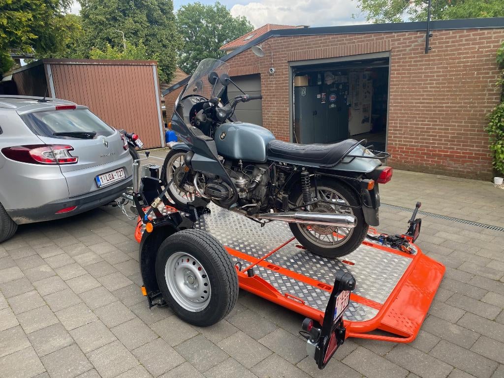 Remorque pliable pour 2 motos (état neuf), Enlèvement, Comme neuf