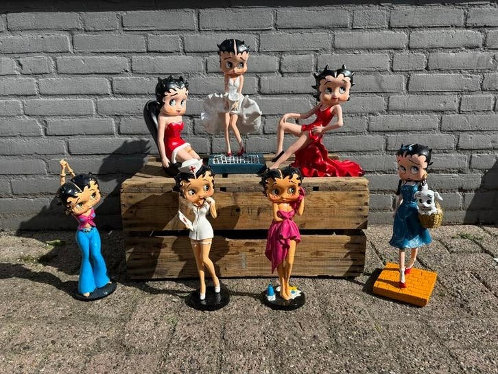 Grote collectie Betty Boop beelden - 7 stuks, Verzamelen