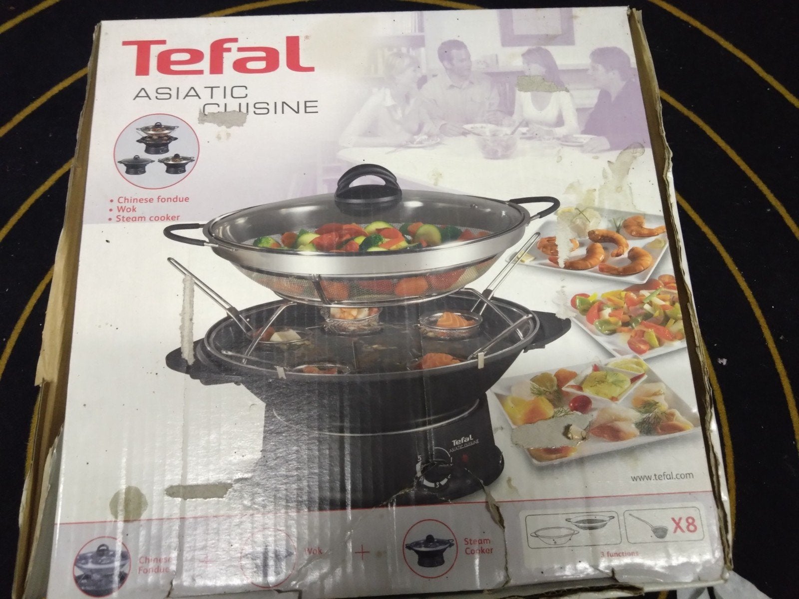 Tefal Asiatic cuisine Wok - Visfondue, Elektronische apparatuur, Gourmetstellen, Ophalen of Verzenden, Zo goed als nieuw, 8 personen of meer