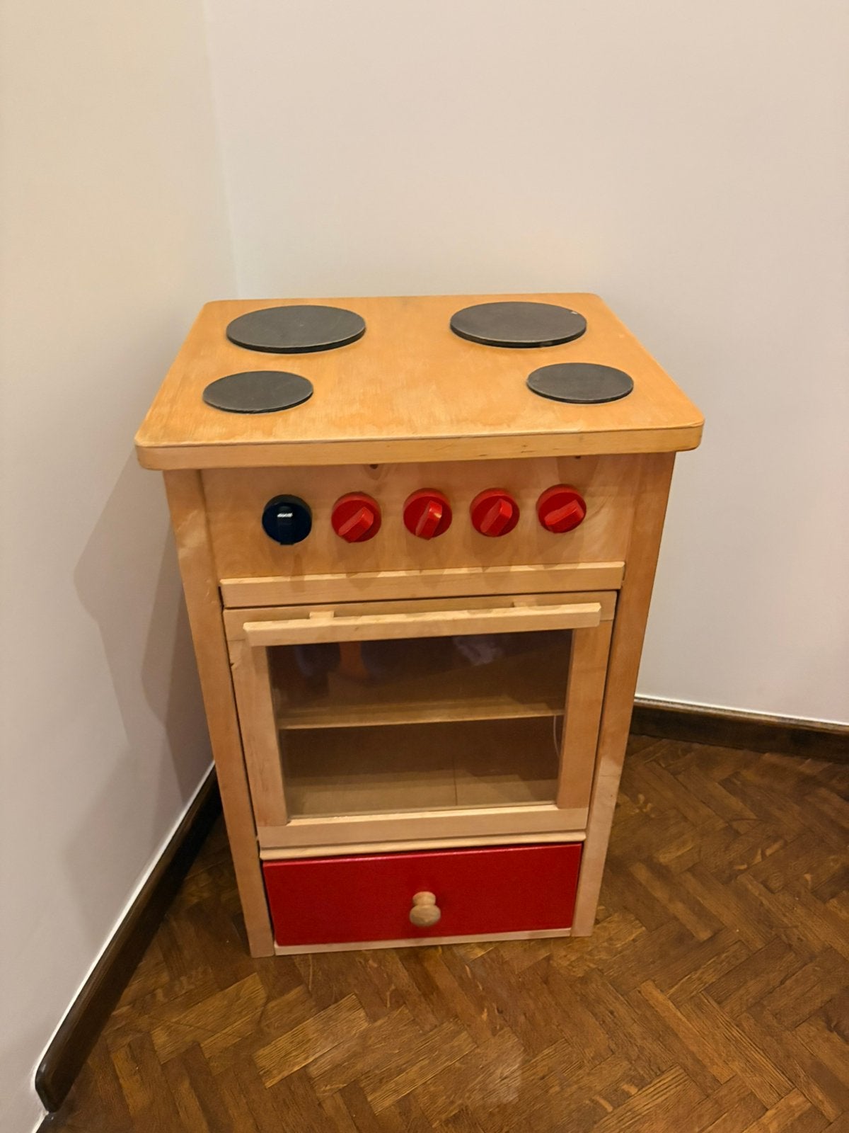 Houten retro speelgoed keukentje, Ophalen, Gebruikt