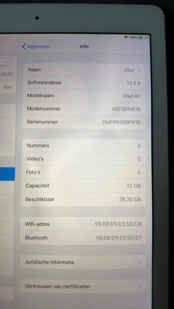 Apple iPad Air, Informatique & Logiciels, Apple iPad Tablettes, 32 GB, Apple iPad Air, 10 pouces, Enlèvement