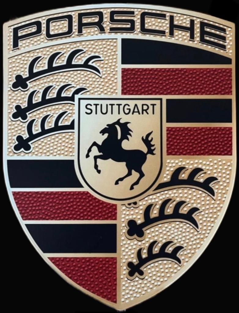 Porsche Schild Embleem Bord Plaque Logo, Envoi, Neuf