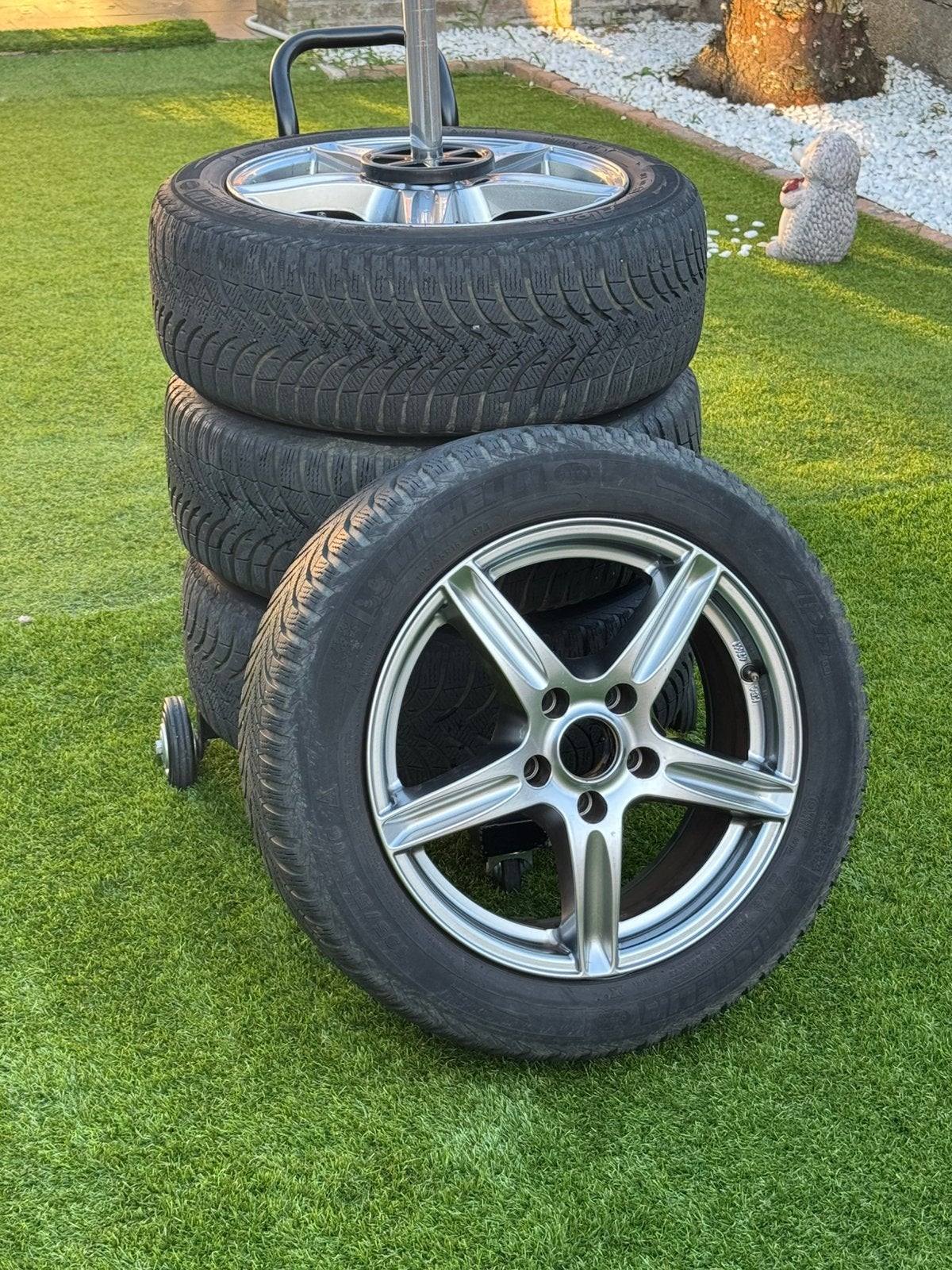 4 Dezent Velgen met Winterbanden 195/55R16 – Wielentransport, Ophalen, 16 inch, Winterbanden, Band(en)