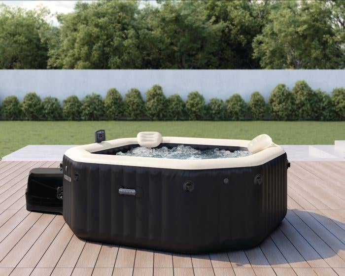 Als nieuw Jacuzzi Intex PureSpa jet & bubble Deluxe 4 pers., Tuin en Terras, Bubbelbaden en Hottubs, Zo goed als nieuw, Opblaasbaar
