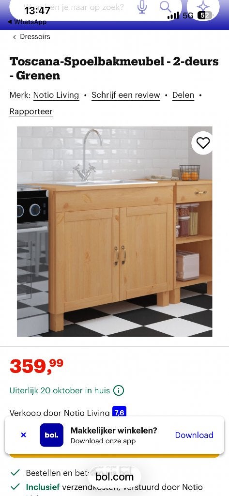 Lavabokast, Huis en Inrichting, Ophalen, Nieuw, 50 tot 100 cm, Minder dan 100 cm