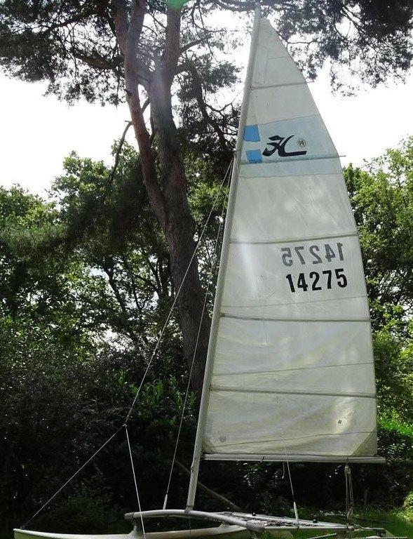 Gréement+trempoline+safrans CATAMARAN, Watersport en Boten, Catamarans, Ophalen, Gebruikt