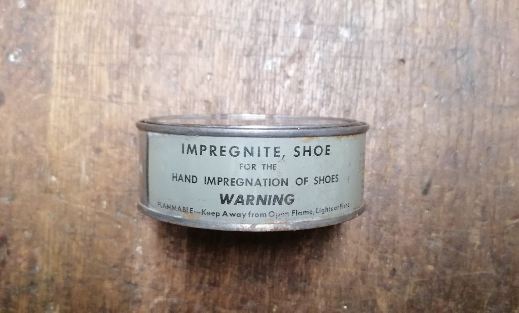 WW2 Impregnite Shoe Amerikaanse militaire doos, Verzamelen, Verzenden, Overige soorten, Kleding of Schoenen