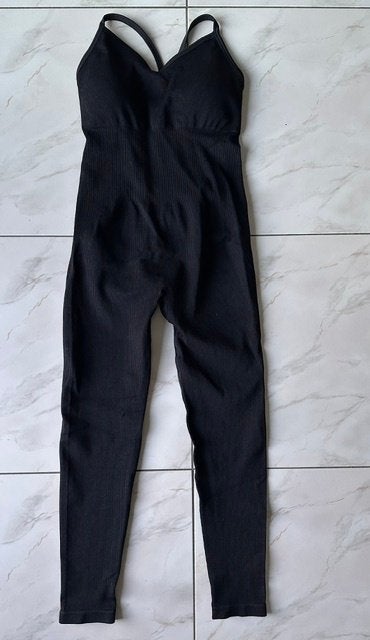 Jumpsuit sport maat L (y0025), Kleding | Dames, Jumpsuits, Ophalen of Verzenden, Zo goed als nieuw, Maat 42/44 (L), Zwart