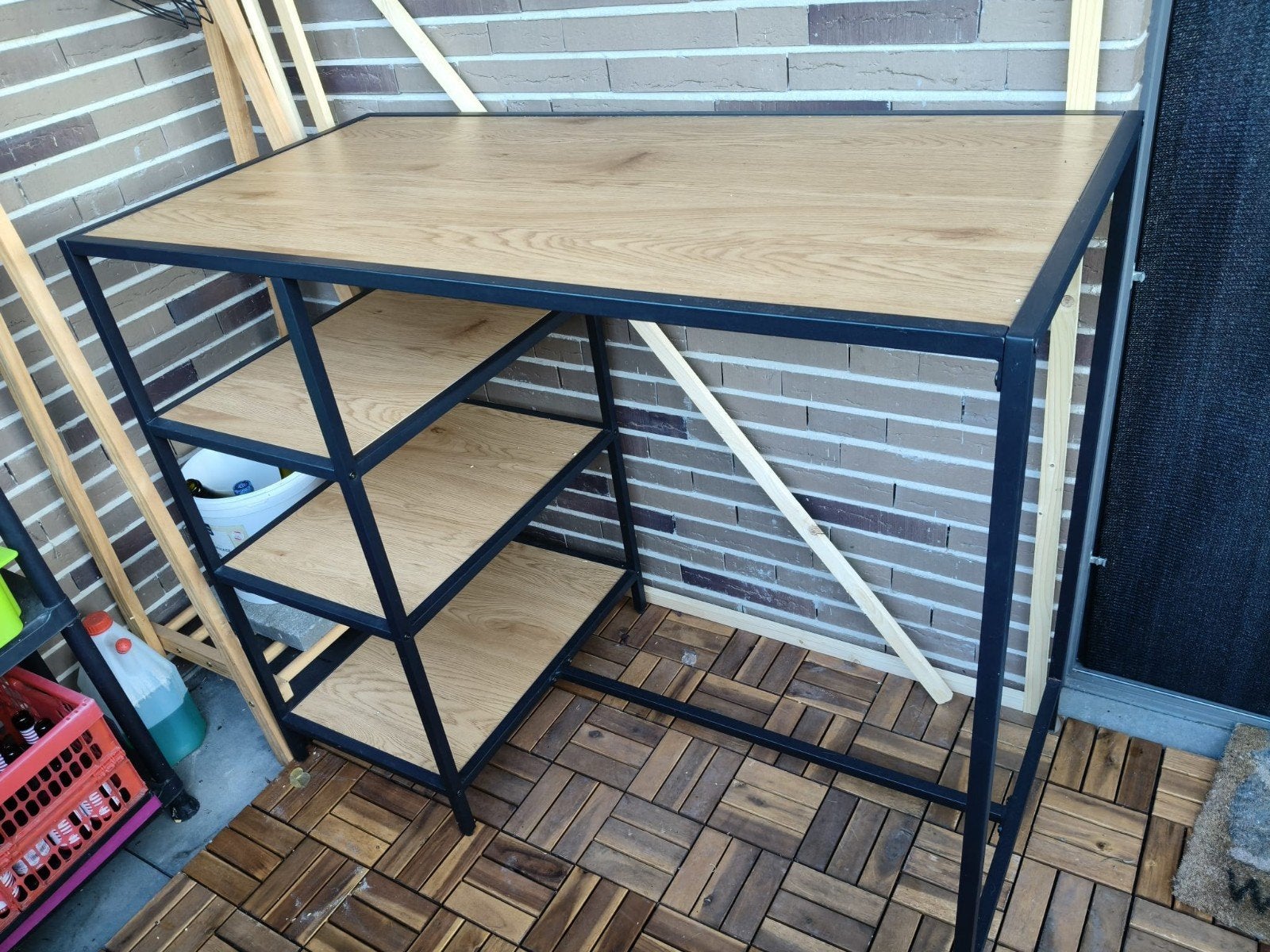 Hoge eettafel hout, Ophalen