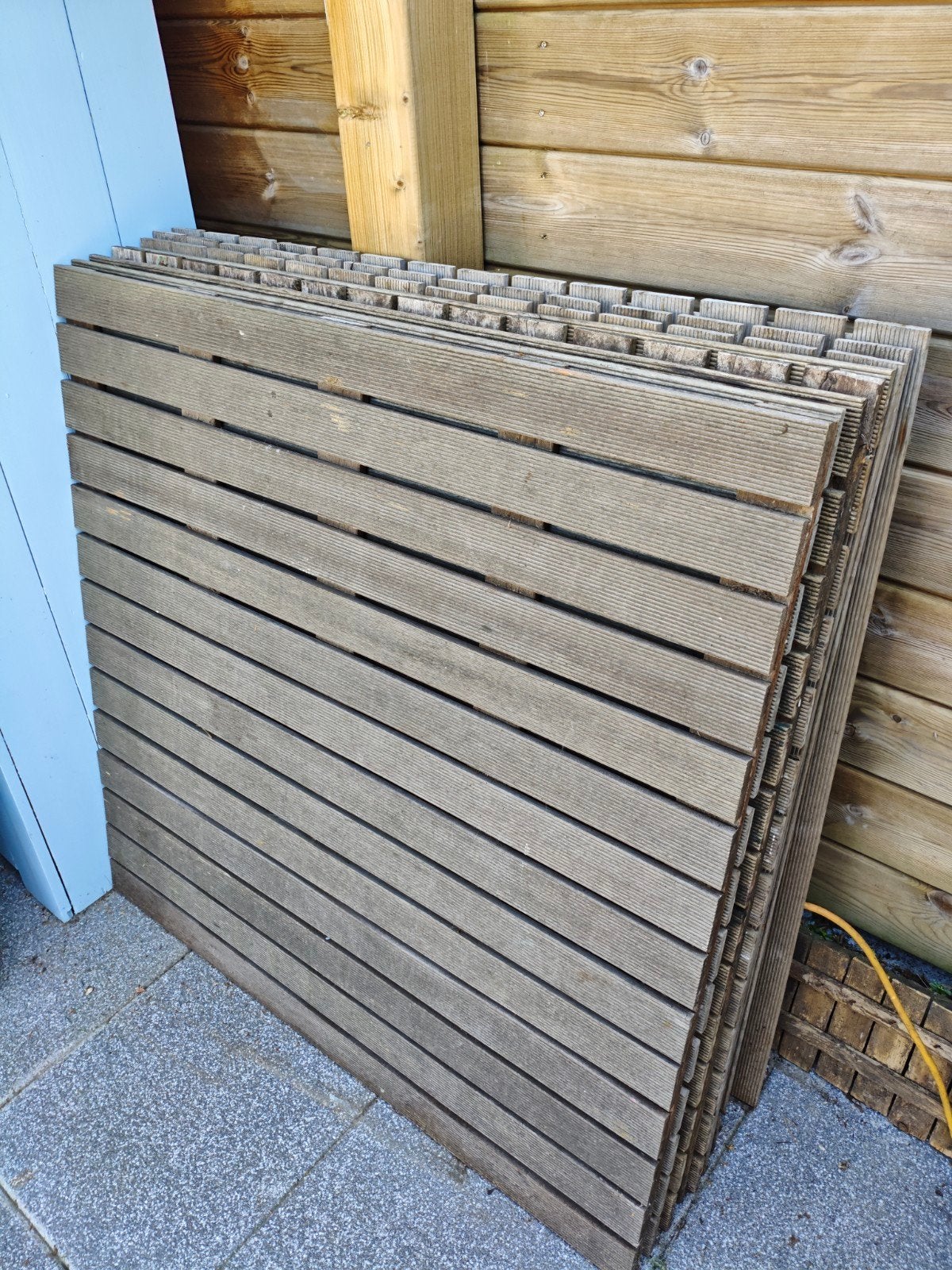 Houten terrastegels hardhout 10 m2, Ophalen