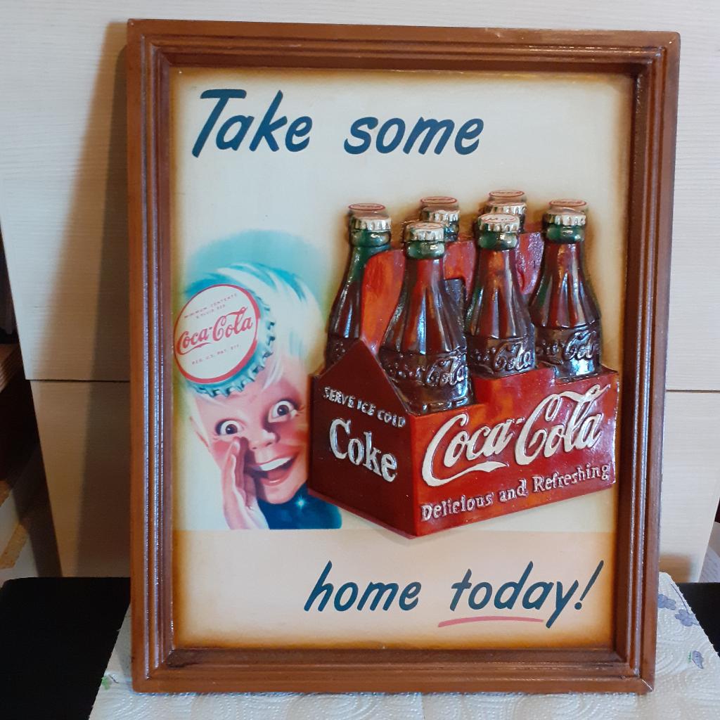 coca cola reclame bord, Ophalen of Verzenden, Zo goed als nieuw