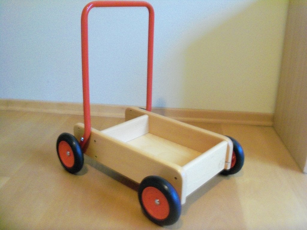 Houten loopwagen, Ophalen, Zo goed als nieuw, Duw- of Trekspeelgoed