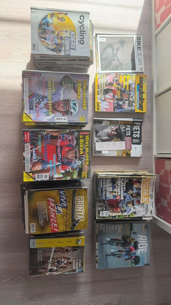 Groot lot fietsmagazines (Ride, Cycling, Grinta!, Fiets…), Ophalen, Tijdschrift