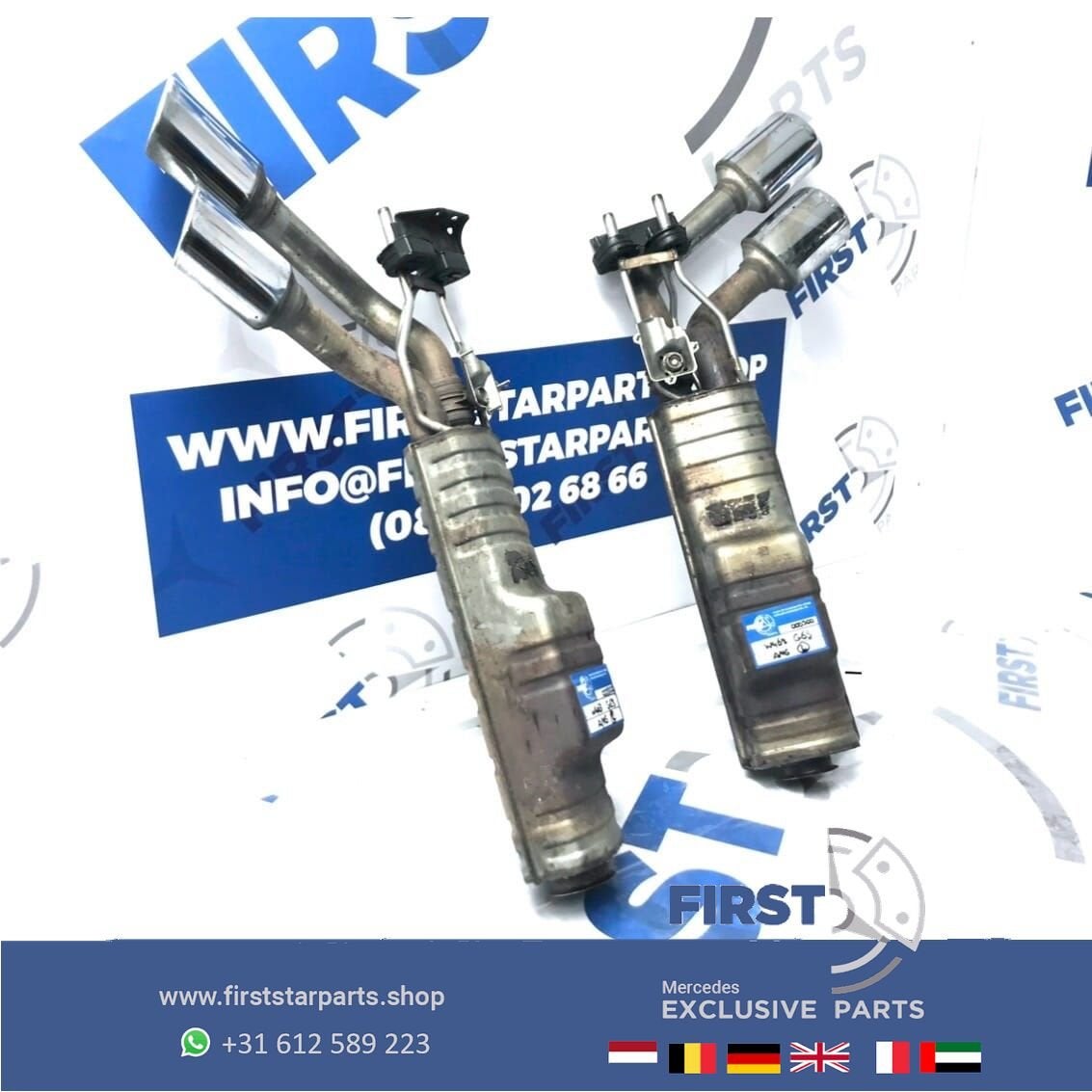 W463 G KLASSE G63 S AMG UITLAAT EINDDEMPER SET LINKS/RECHTS, Utilisé, -, -, Enlèvement ou Envoi