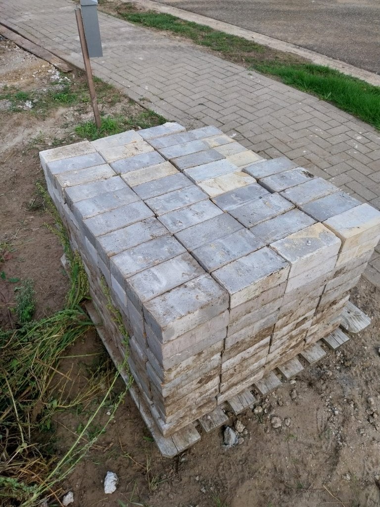 Bakstenen Karma White Grey van Olivier Bricks, Doe-het-zelf en Bouw, Ophalen, Zo goed als nieuw, Bakstenen