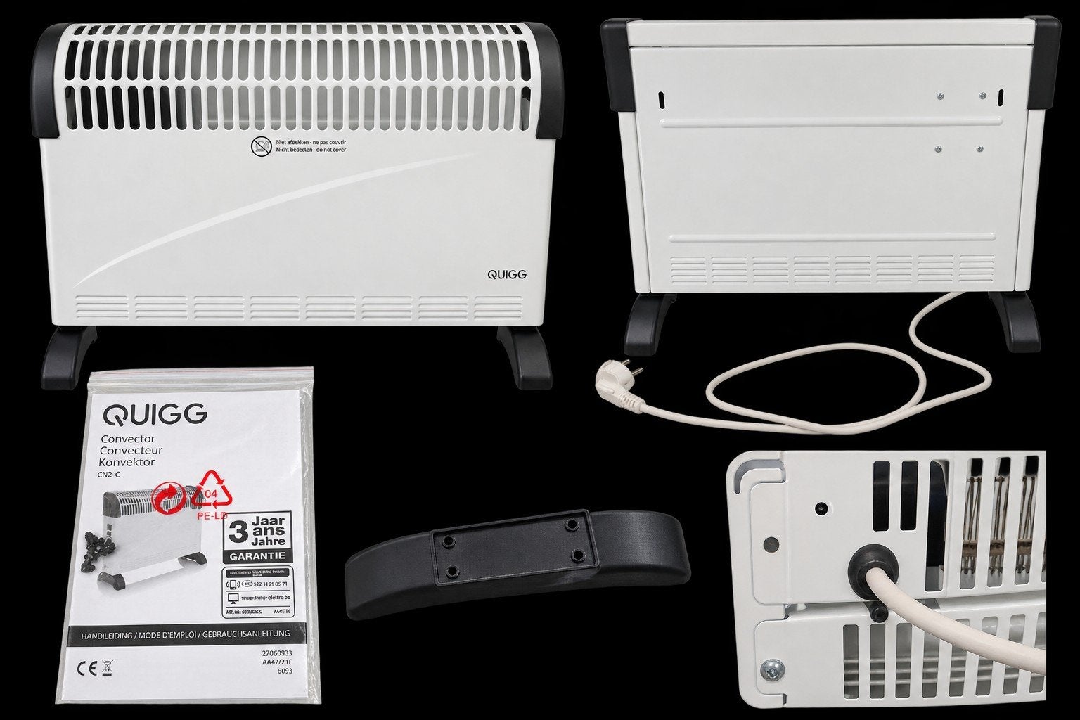 Quigg convector elektrische verwarming, Doe-het-zelf en Bouw, Ophalen, Zo goed als nieuw