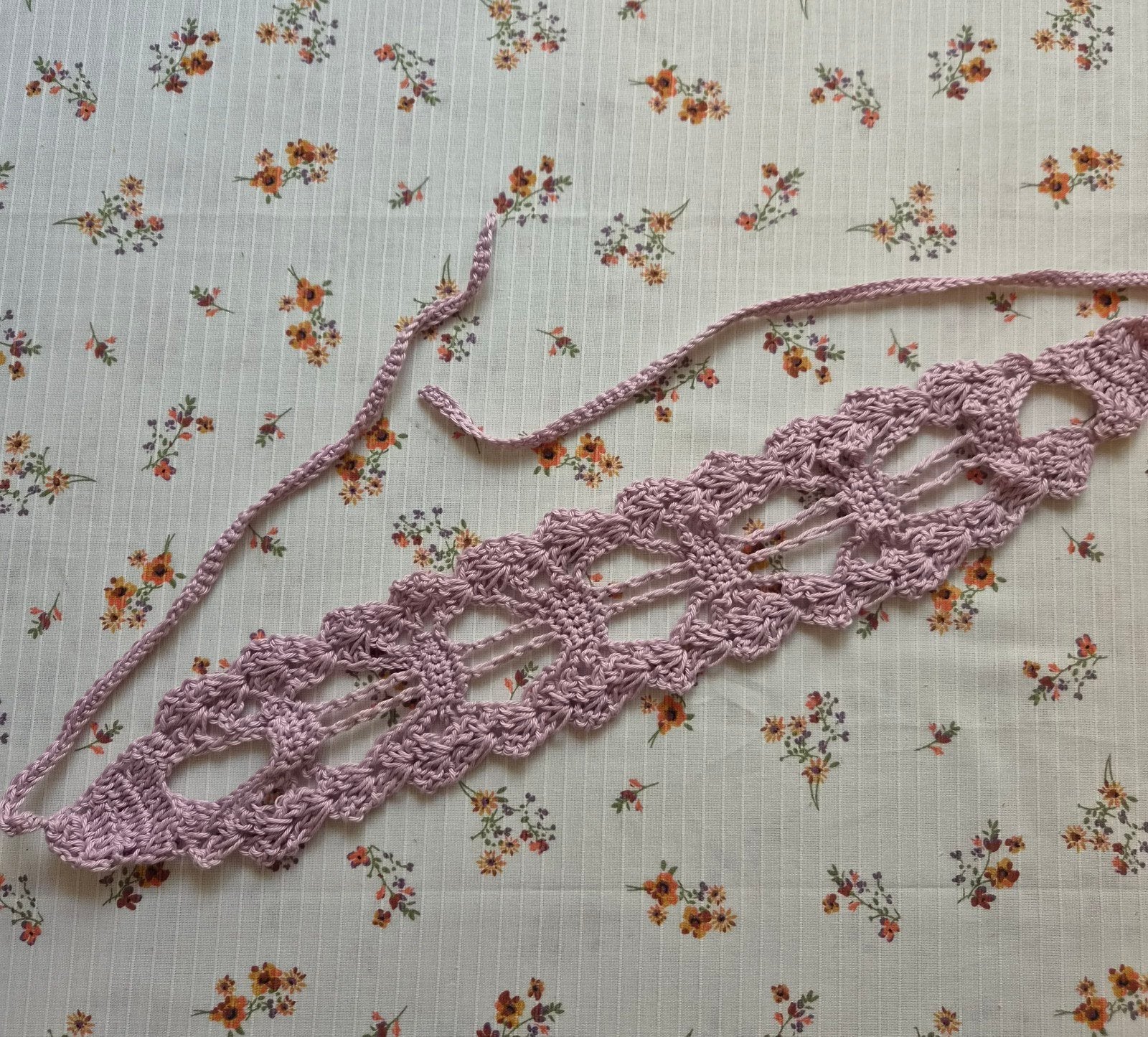 Bandeau pour cheveux au crochet 100 % coton, Ophalen of Verzenden, Katoen