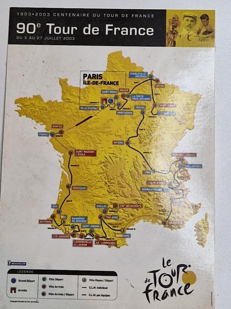 CP Tour de France 2003 Dédicace Serge BAGUET - No Cofalu, Ophalen of Verzenden, Nieuw