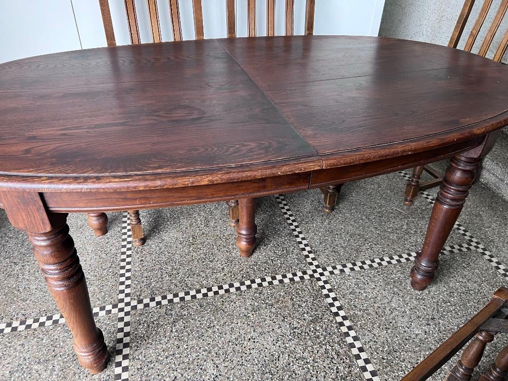 Massief houten uitschuifbare tafel – 180 x 100 cm, Ophalen, Gebruikt, 100 tot 150 cm, Klassiek