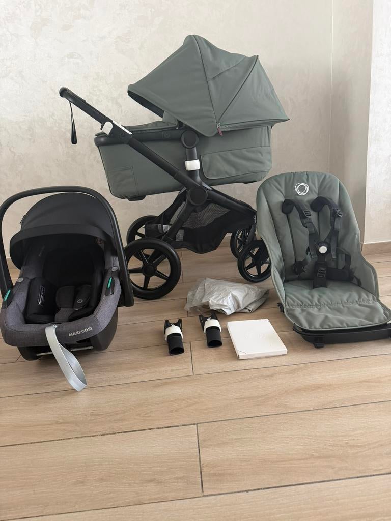 Bugaboo Fox 3  forest green 3-in-1 compleet, Enlèvement ou Envoi, Couverture pieds, Babygeluk, Comme neuf