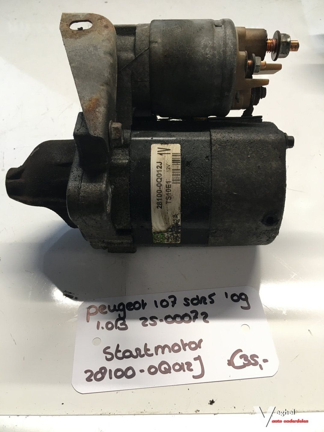 Peugeot 107 1.0 B 5drs 2009 2500072  Startmotor 28100-0Q012J, Auto-onderdelen, Gebruikt, -, -, Ophalen of Verzenden