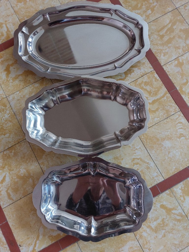 Assiettes et casseroles en acier inoxydable, Maison & Meubles, Enlèvement