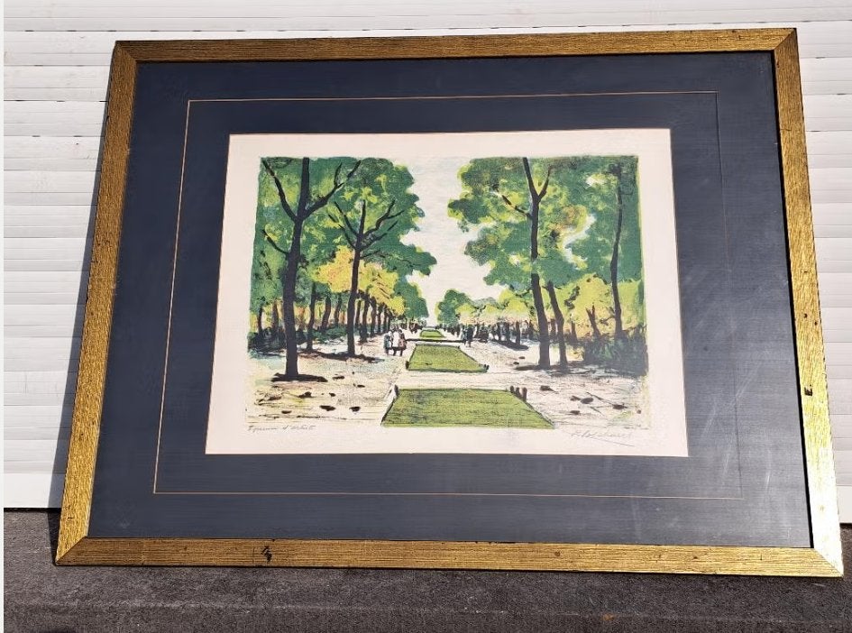lithographie epreuve d artiste signe piet volckaert, Enlèvement ou Envoi, Paysages, Lithographie