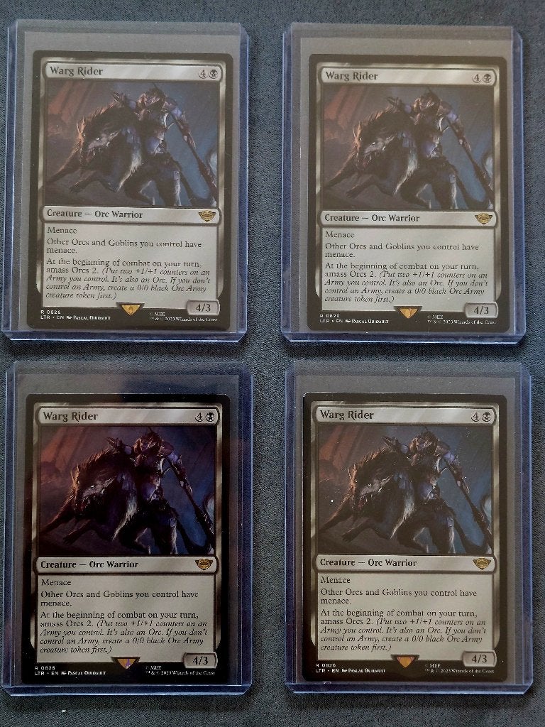 Magic The Gathering (MTG) LOTR Warg Rider #826 (4x), Hobby en Vrije tijd, Verzamelkaartspellen | Magic the Gathering, Ophalen of Verzenden