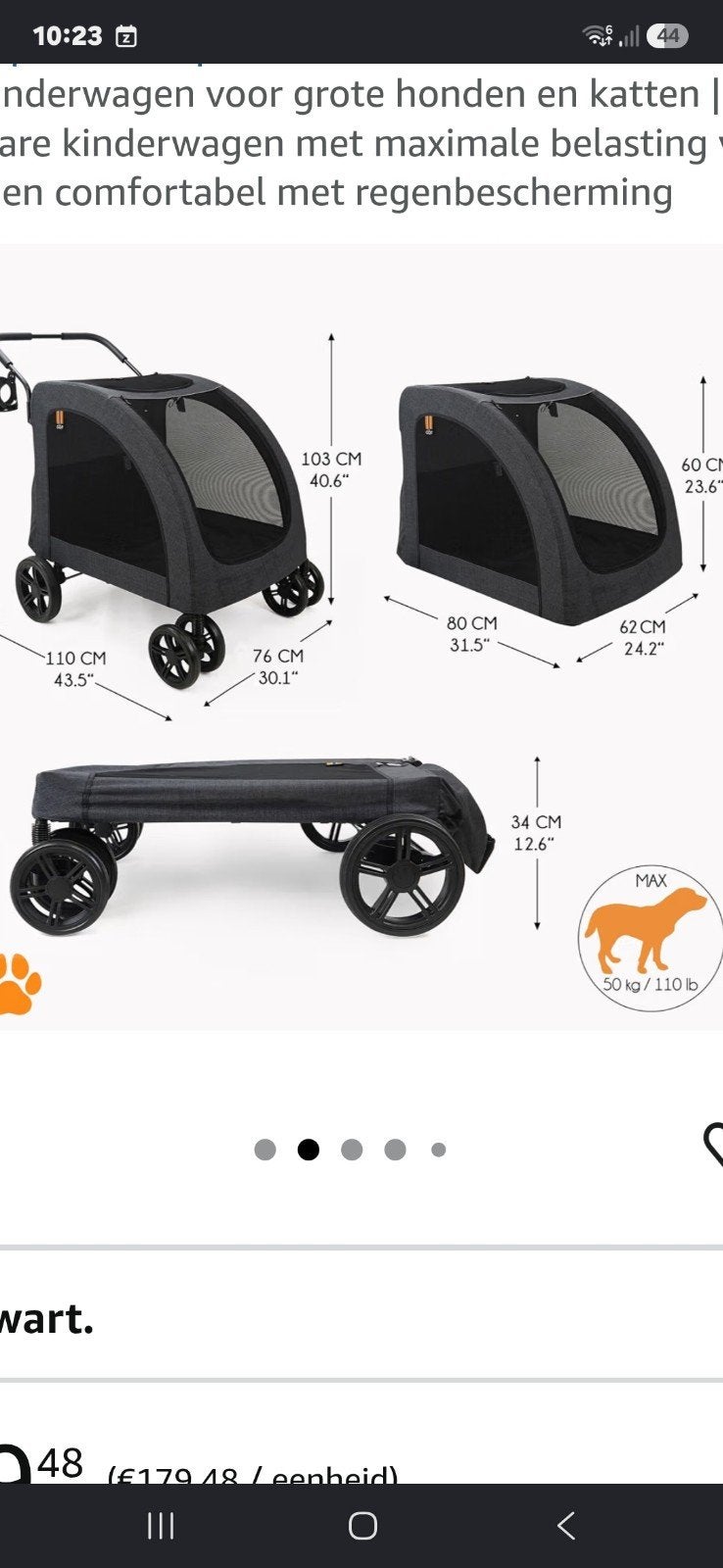 buggy voor honden, Enlèvement, Neuf, Poussette pour chien